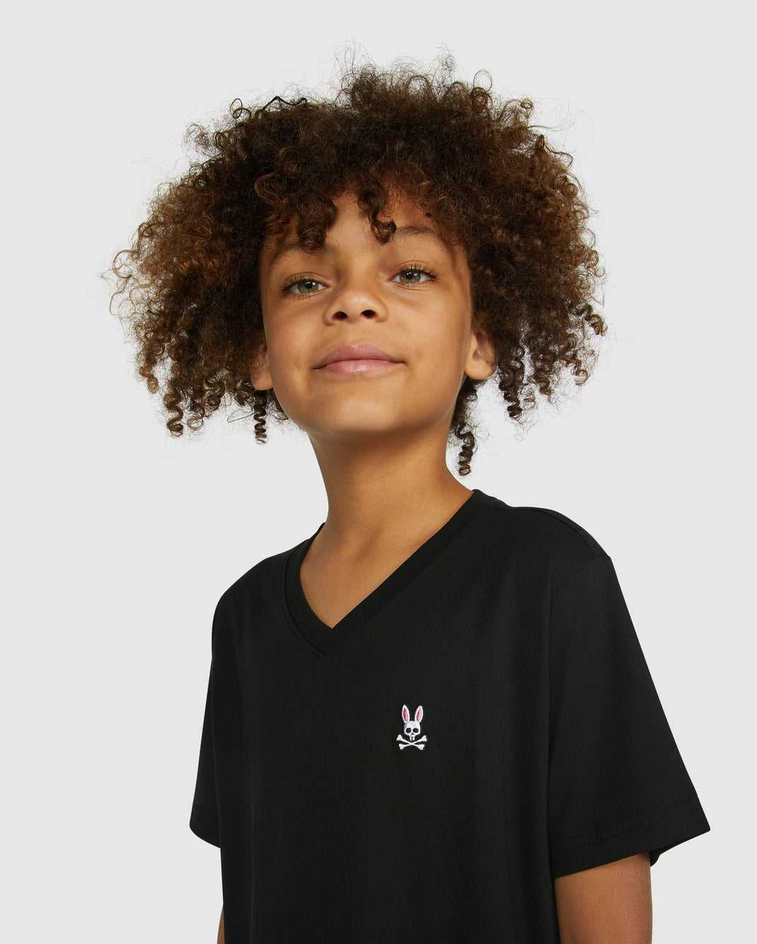 Tees Psycho Bunny Classic V Neck Tee Noir Enfant | WGD-70488976